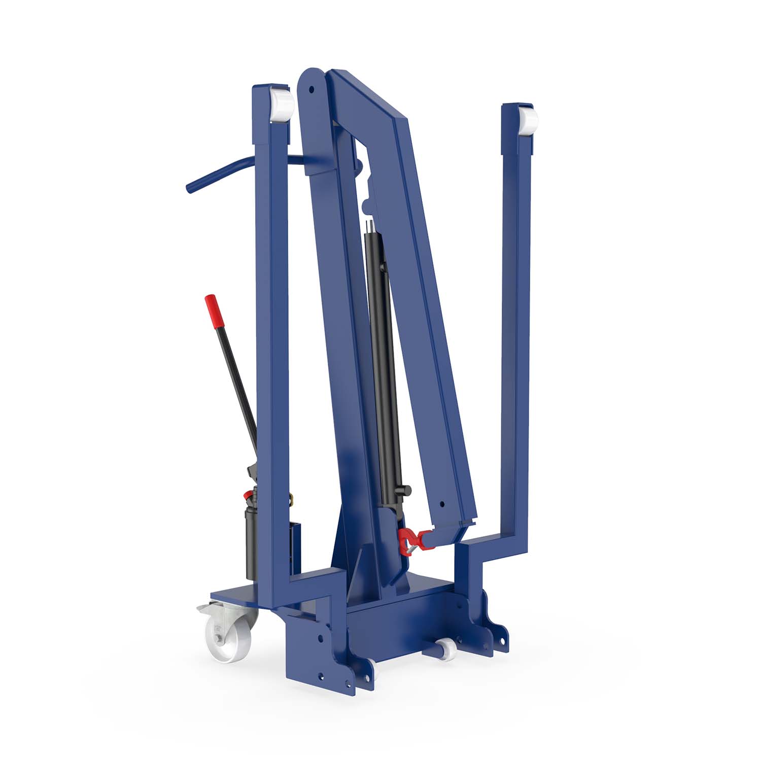 Gegengewichtsloser Werkstattkran mit Teleskopausleger, Traglast 500 kg, paralleles Fahrwerk, klappbar