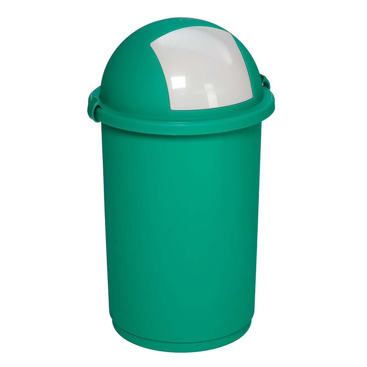 Abfallbehälter aus Kunststoff, Volumen 50 l, flüssigkeitsdicht, mit Einwurfklappe Wertstoffsammler Produktbild Abfallbehälter aus Kunststoff, Volumen 50 l, flüssigkeitsdicht, mit Einwurfklappe