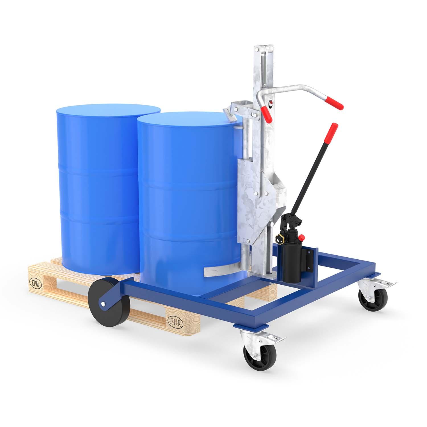 Fassheber ATEX für 200 l Fass, Überfahrwerk 160 mm, Hub 550 mm, Traglast 300 kg, Ex-Zone 2