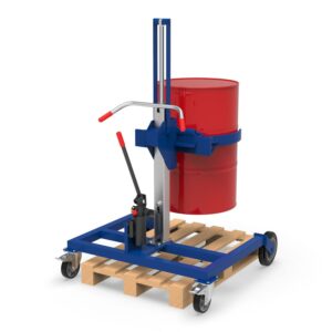 Fassheber mit Überfahrwerk 180 mm, Hub 550 mm, Verriegelungsautomatik, Traglast 300 kg Fassheber mit Überfahrwerk 180 mm, Hub 550 mm, Verriegelungsautomatik, Traglast 300 kg