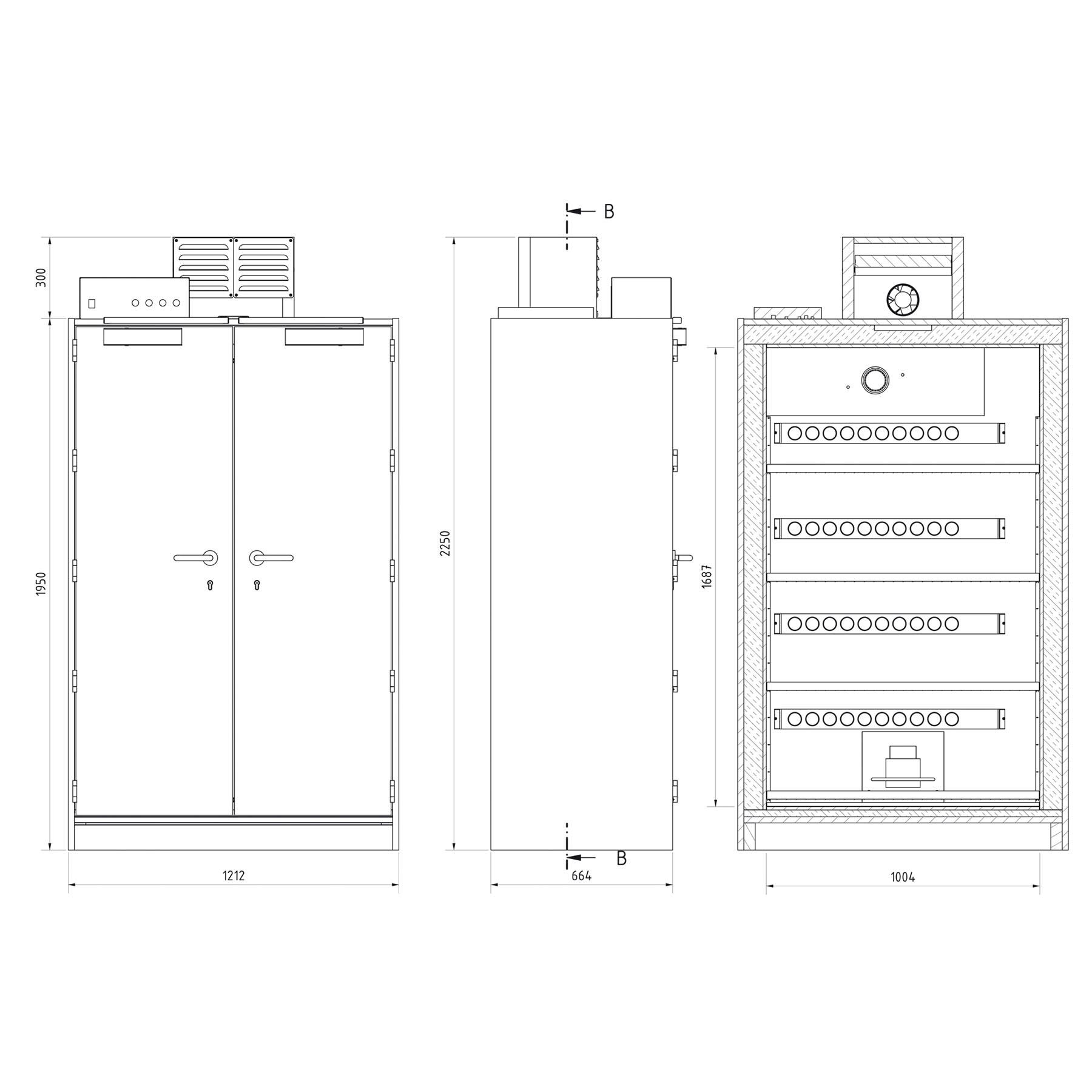 F90 Lithium-Ionen-Sicherheitsschrank UltraLION, optionales Brandunterdrückungssystem