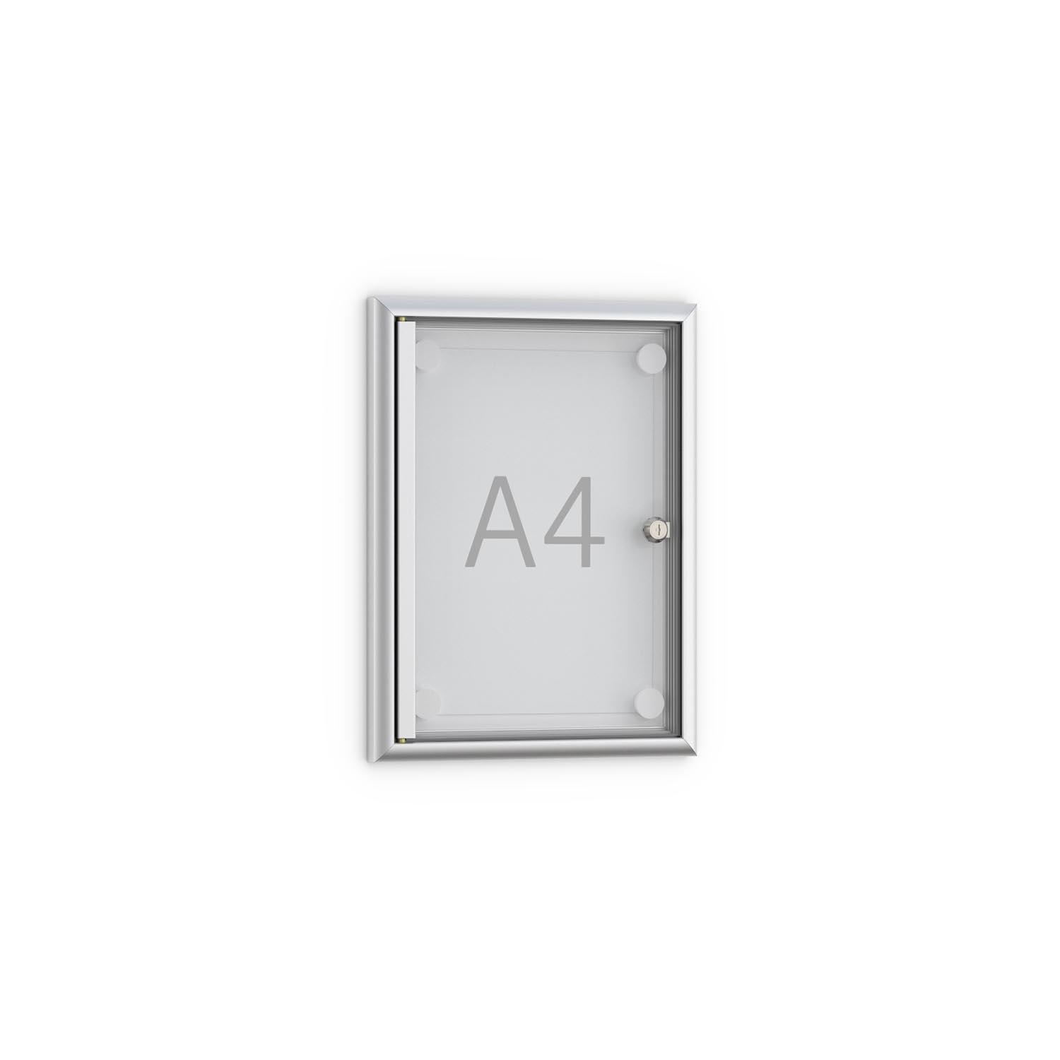 Mini-Schaukasten SOFTline aus Aluminium mit Drehflügeltür