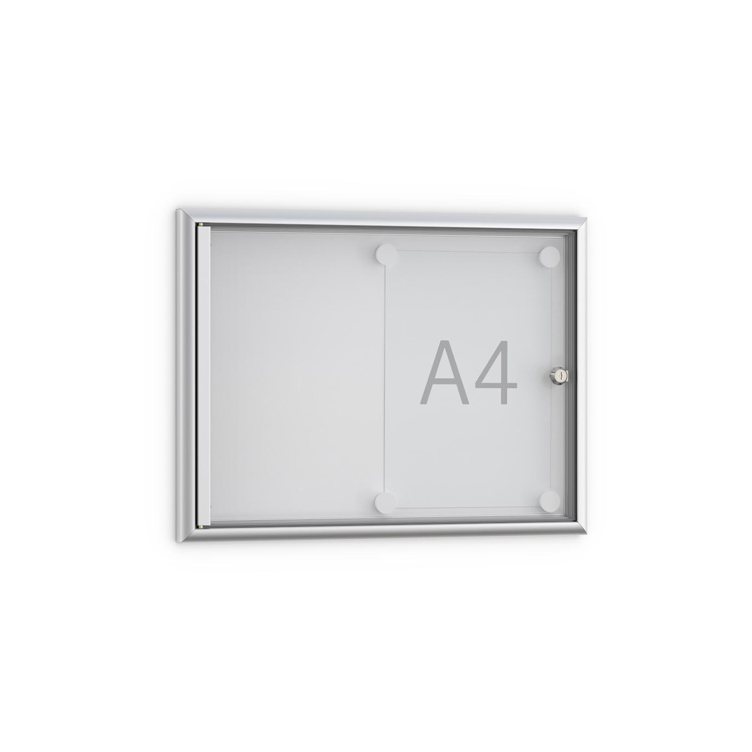 Mini-Schaukasten SOFTline aus Aluminium mit Drehflügeltür