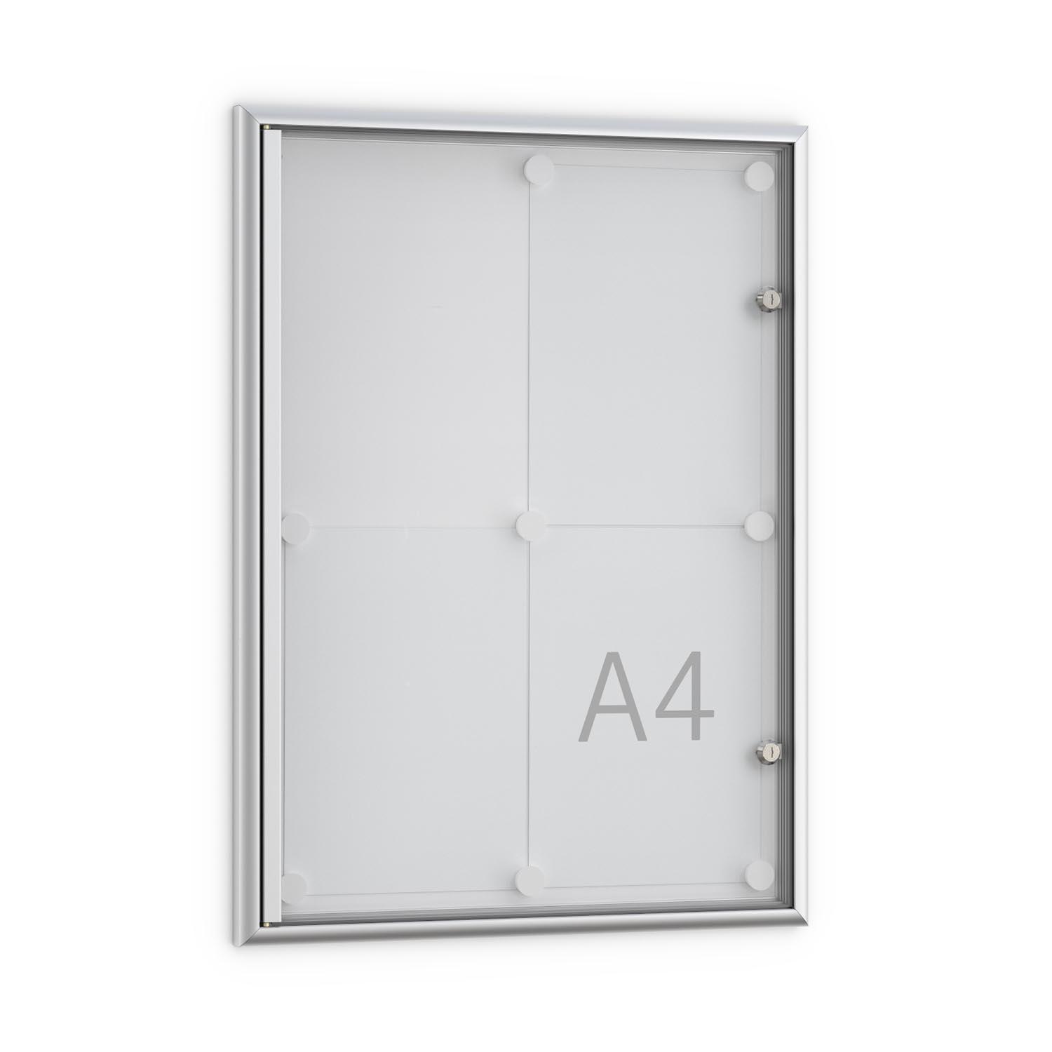 Mini-Schaukasten SOFTline aus Aluminium mit Drehflügeltür