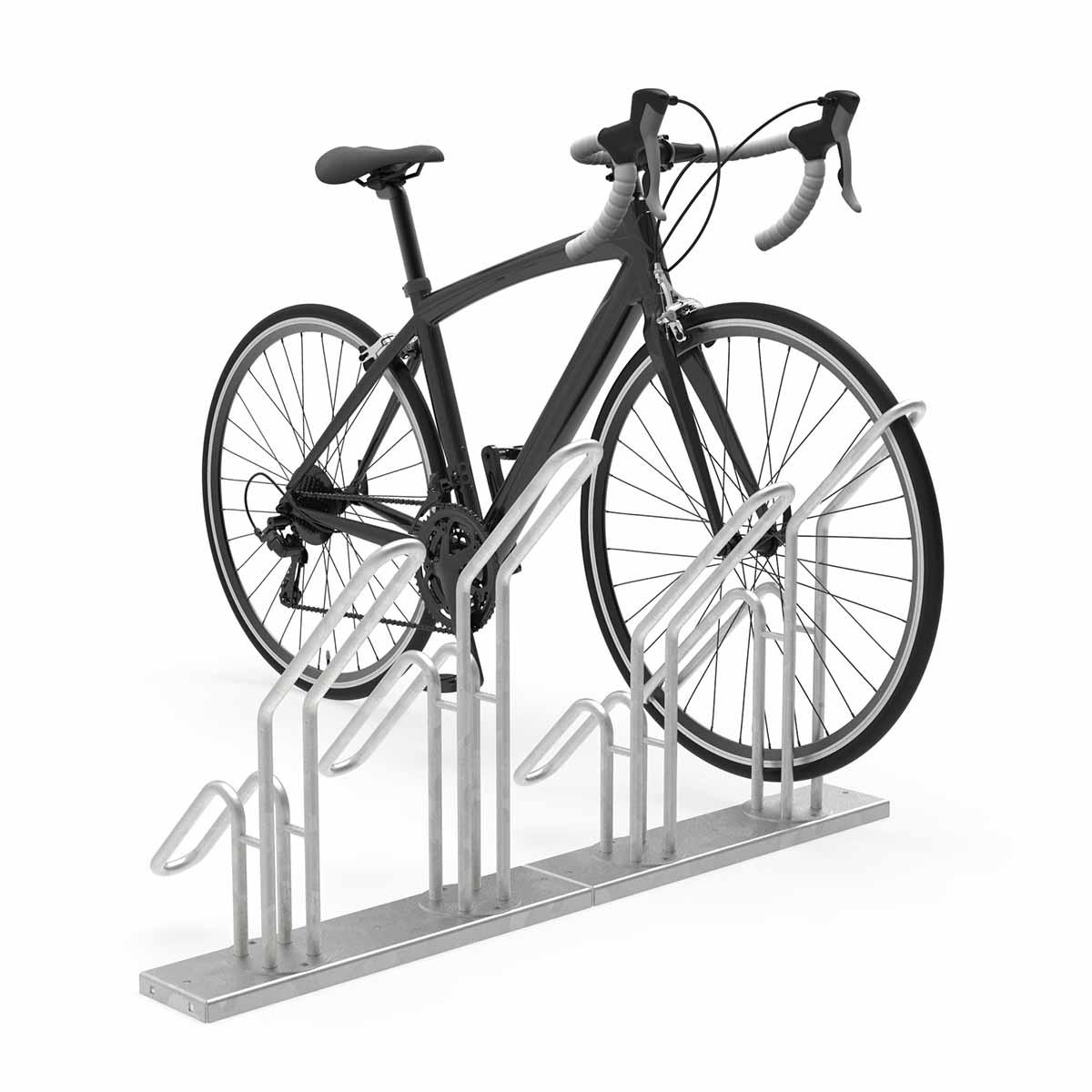 P 572-4R H-T P 572 Fahrradparker Fahrrad-Reihenständer, Einstellung hochtief, einseitig