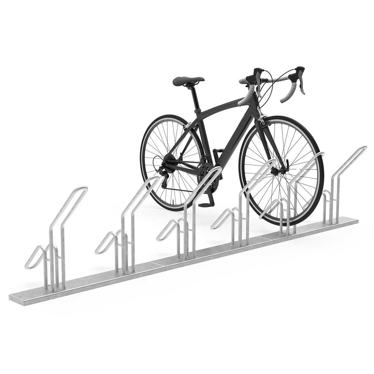 P 573 6R Fahrradparker Fahrrad-Reihenständer, Einstellung tief, einseitig, gerade