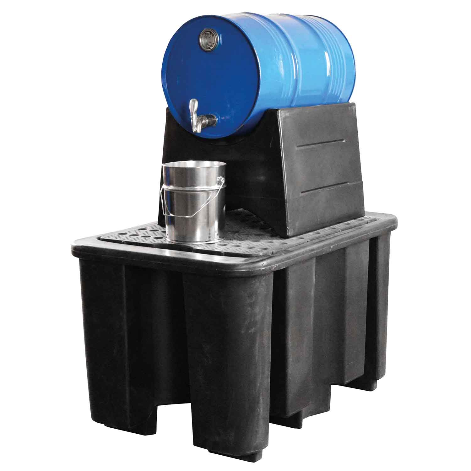 Kombi-Fassbock aus PE für 1 x 60 l Fass oder 1 x 200 l Fass (drehbare Ausführung)