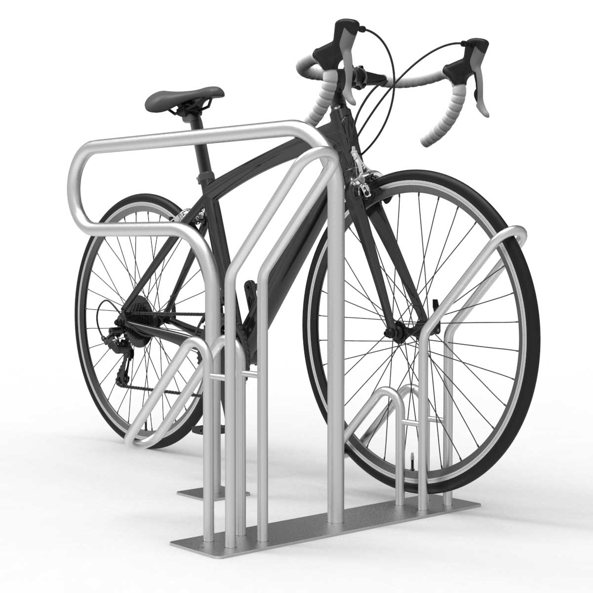Fahrradparker Fahrrad-Anlehnparker PA aus Rundrohr