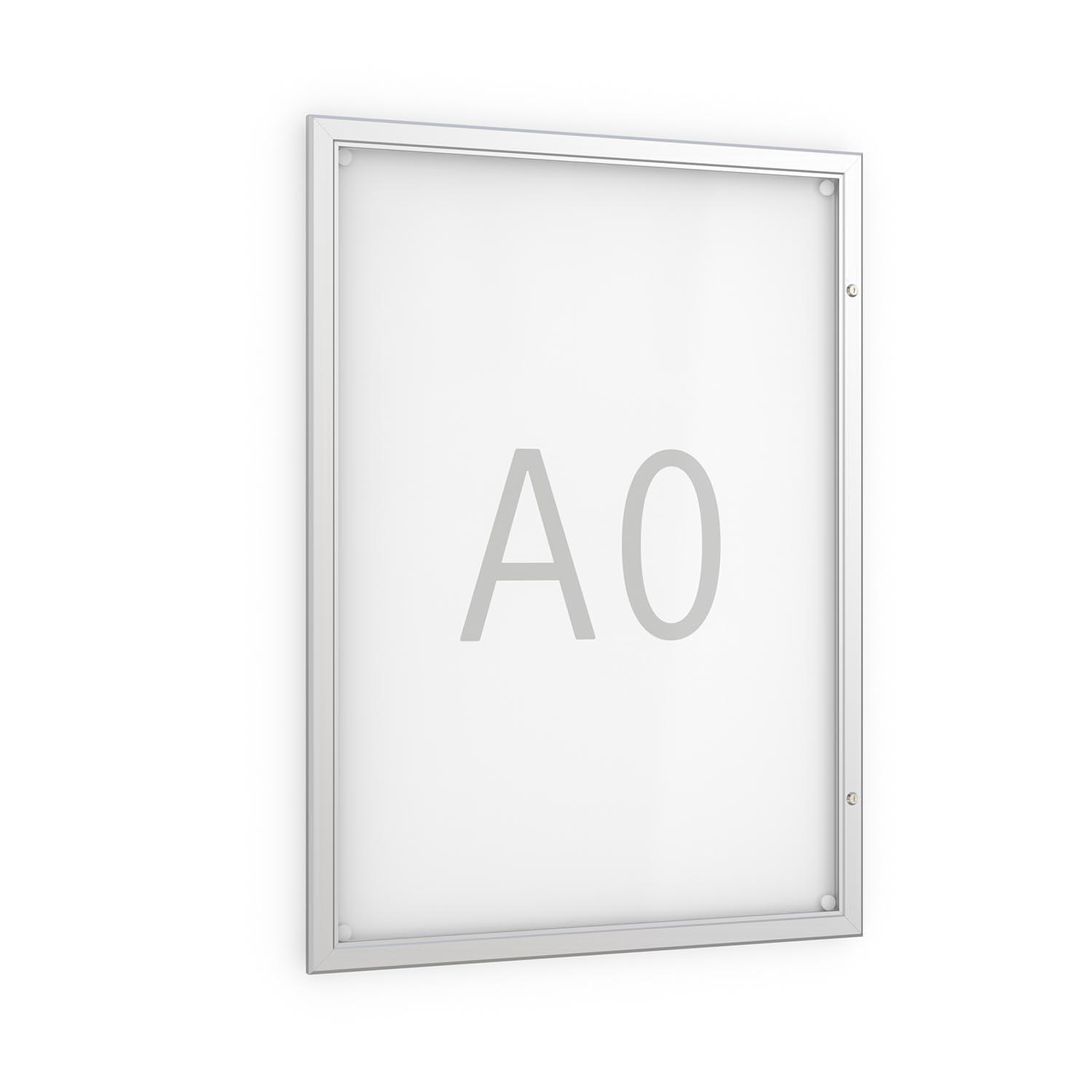 Plakatrahmen aus Aluminium mit Drehflügeltür