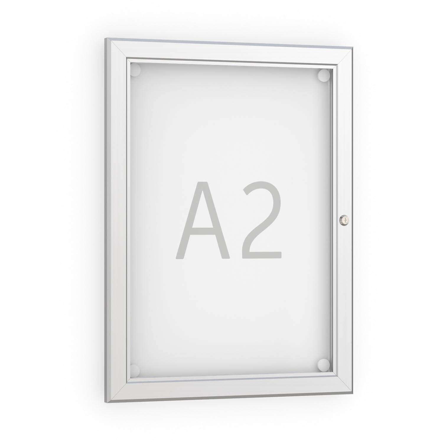 Plakatrahmen aus Aluminium mit Drehflügeltür