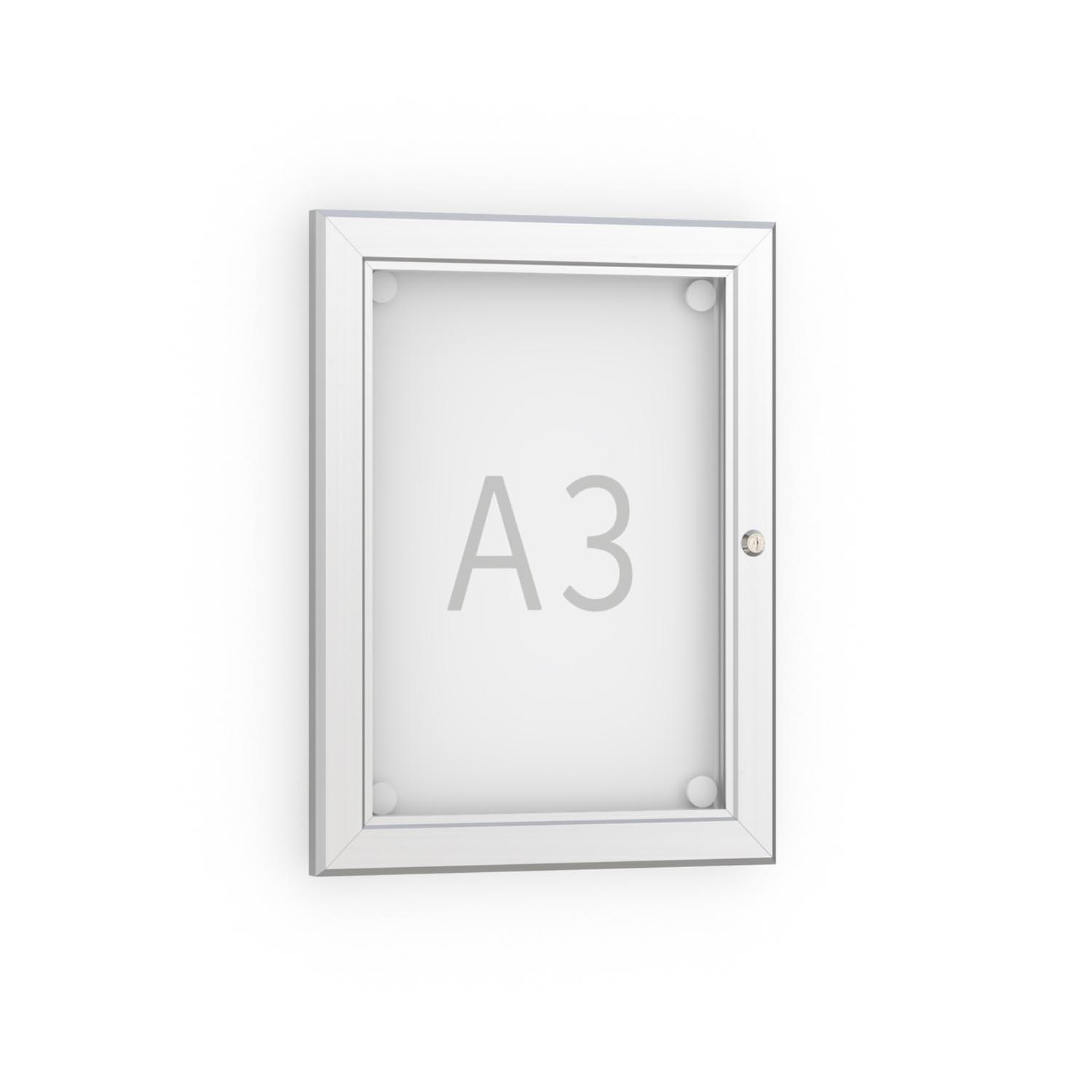 Plakatrahmen aus Aluminium mit Drehflügeltür
