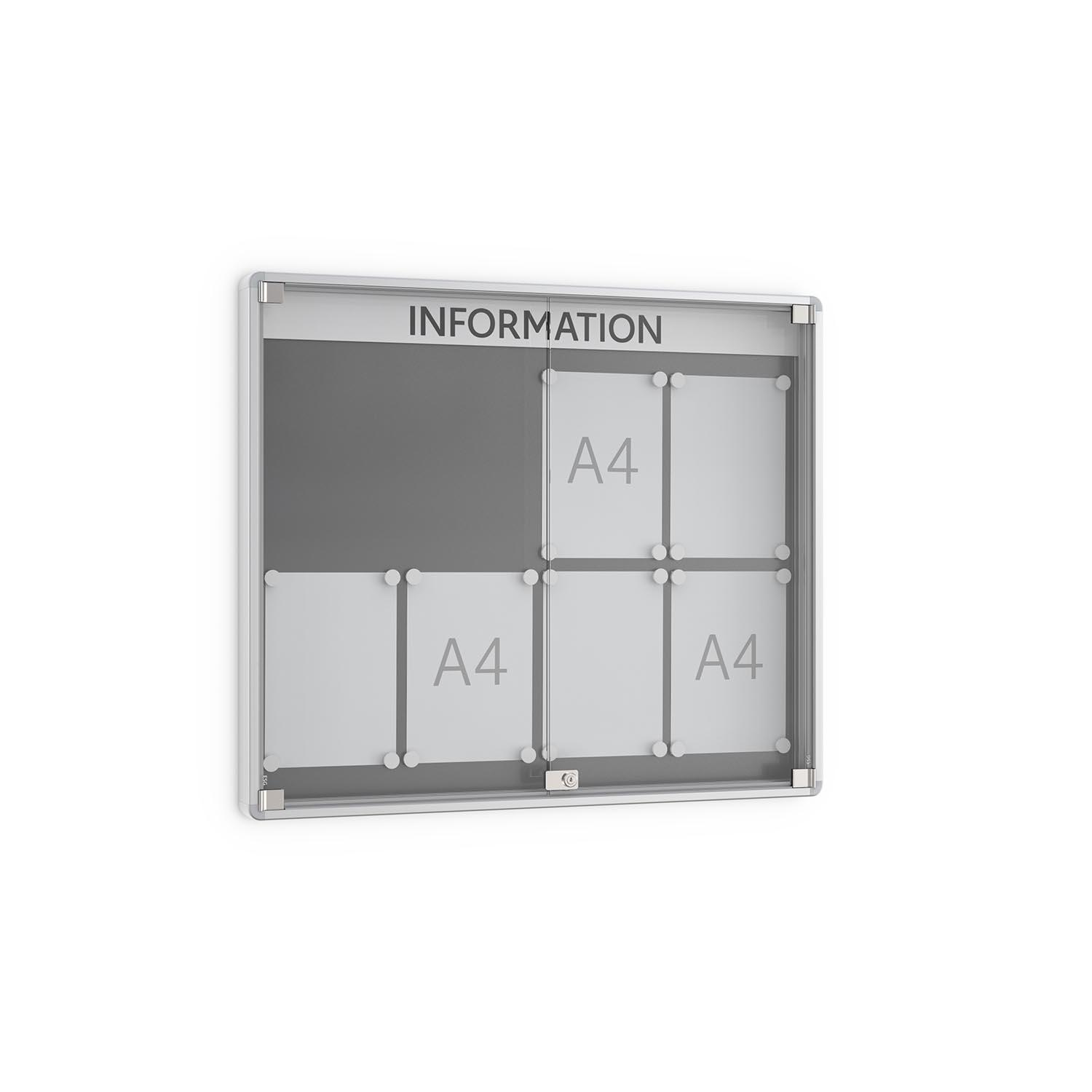 Drehtür-Schaukasten PREMIUM ROUND aus Aluminiumprofilen