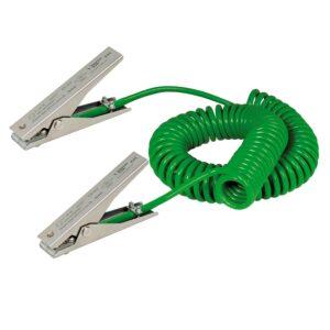 Spiralerdungskabel 5 Meter mit Edelstahl-Erdungszange 120 mm und Öse für 200 l Fässer, ATEX Erdungskabel Produktbild Spiralerdungskabel 3 Meter mit 2 Edelstahl-Erdungszangen 120 mm und Öse für 200 l Fässer, ATEX