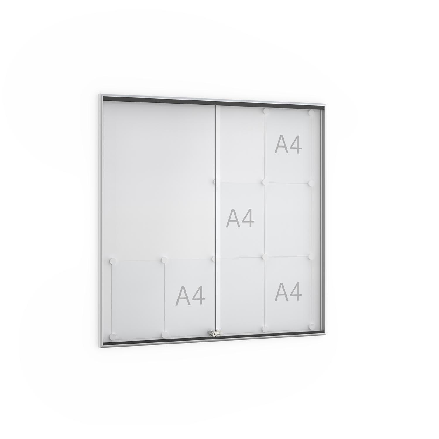 Schaukasten SOFTline aus Aluminium mit Schiebetür