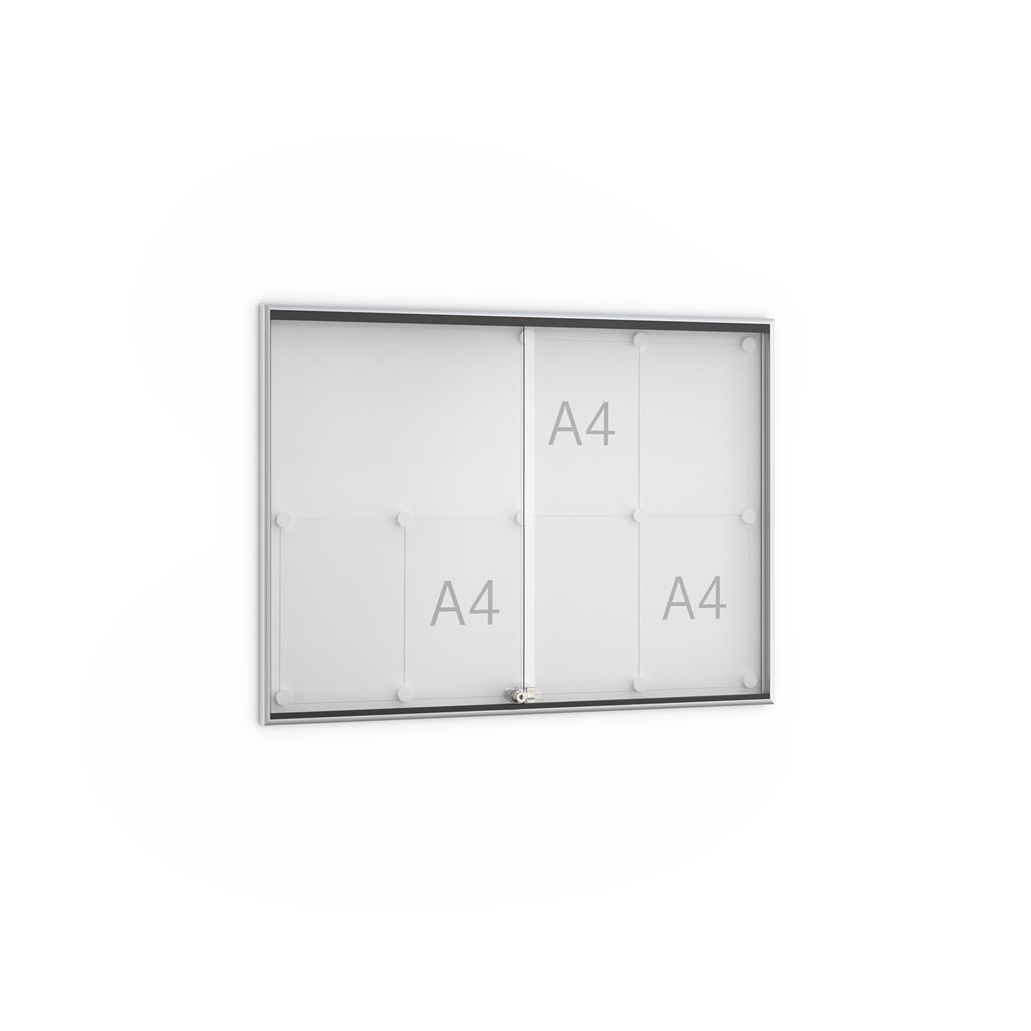 Schaukasten SOFTline aus Aluminium mit Schiebetür