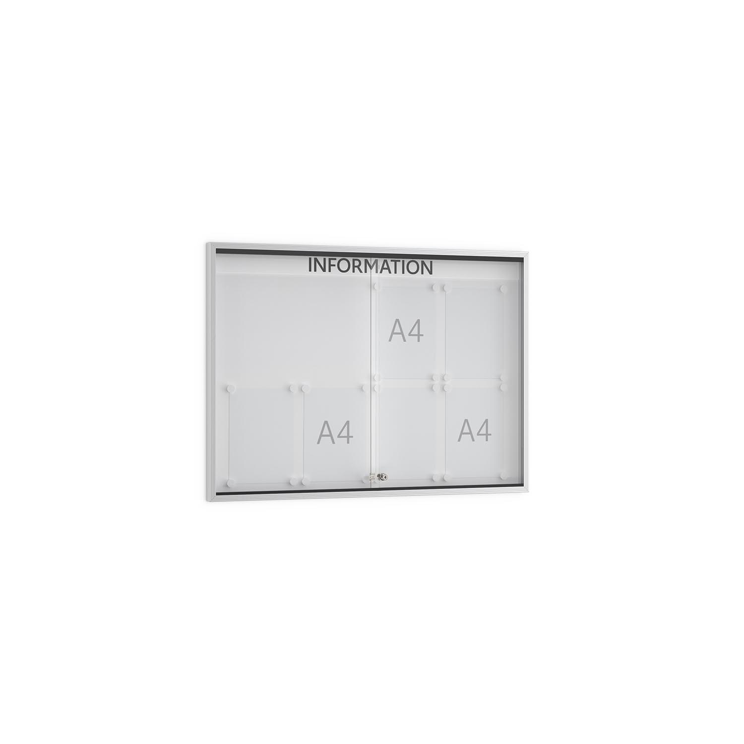 Infotafel SuperSTAR aus Aluminium mit abschließbaren Glastüren