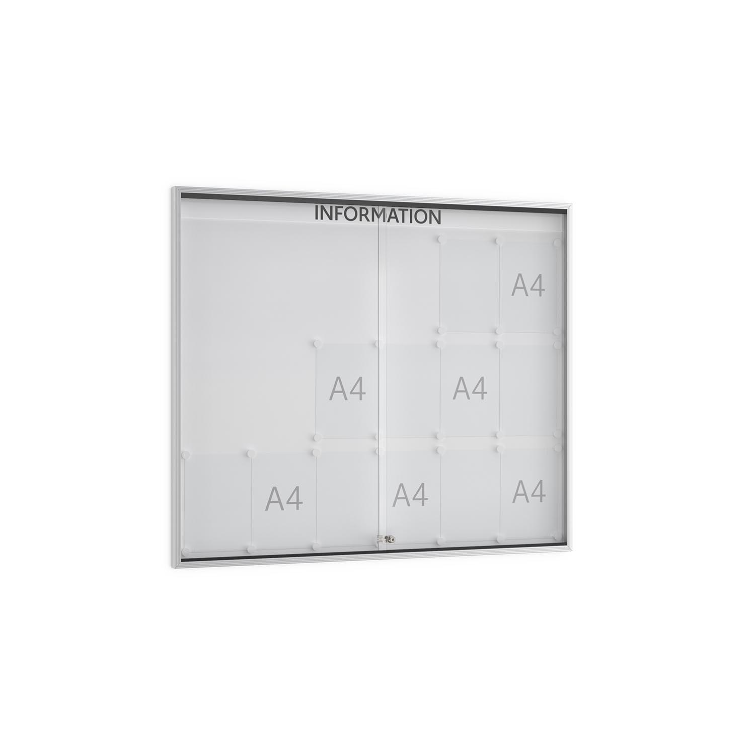 Infotafel SuperSTAR aus Aluminium mit abschließbaren Glastüren