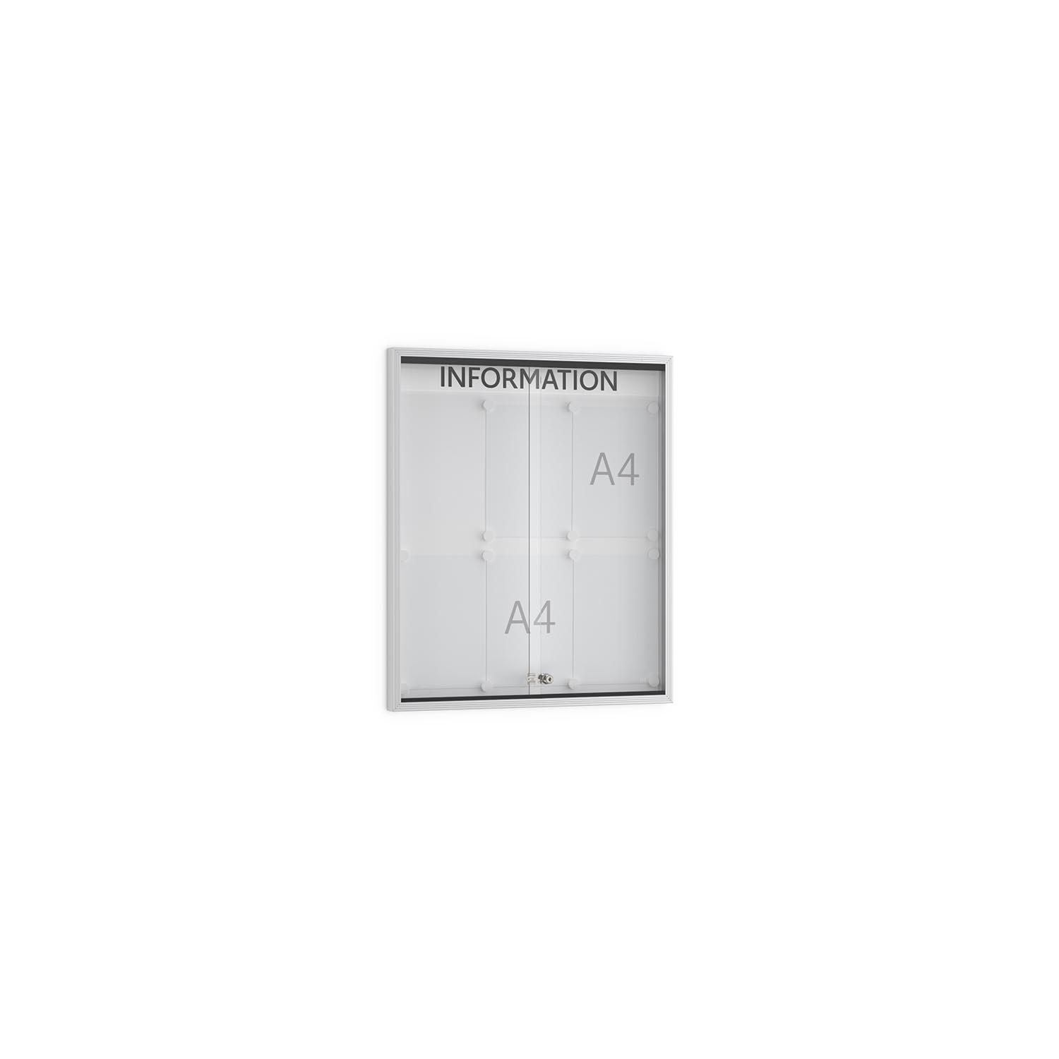 Infotafel SuperSTAR aus Aluminium mit abschließbaren Glastüren