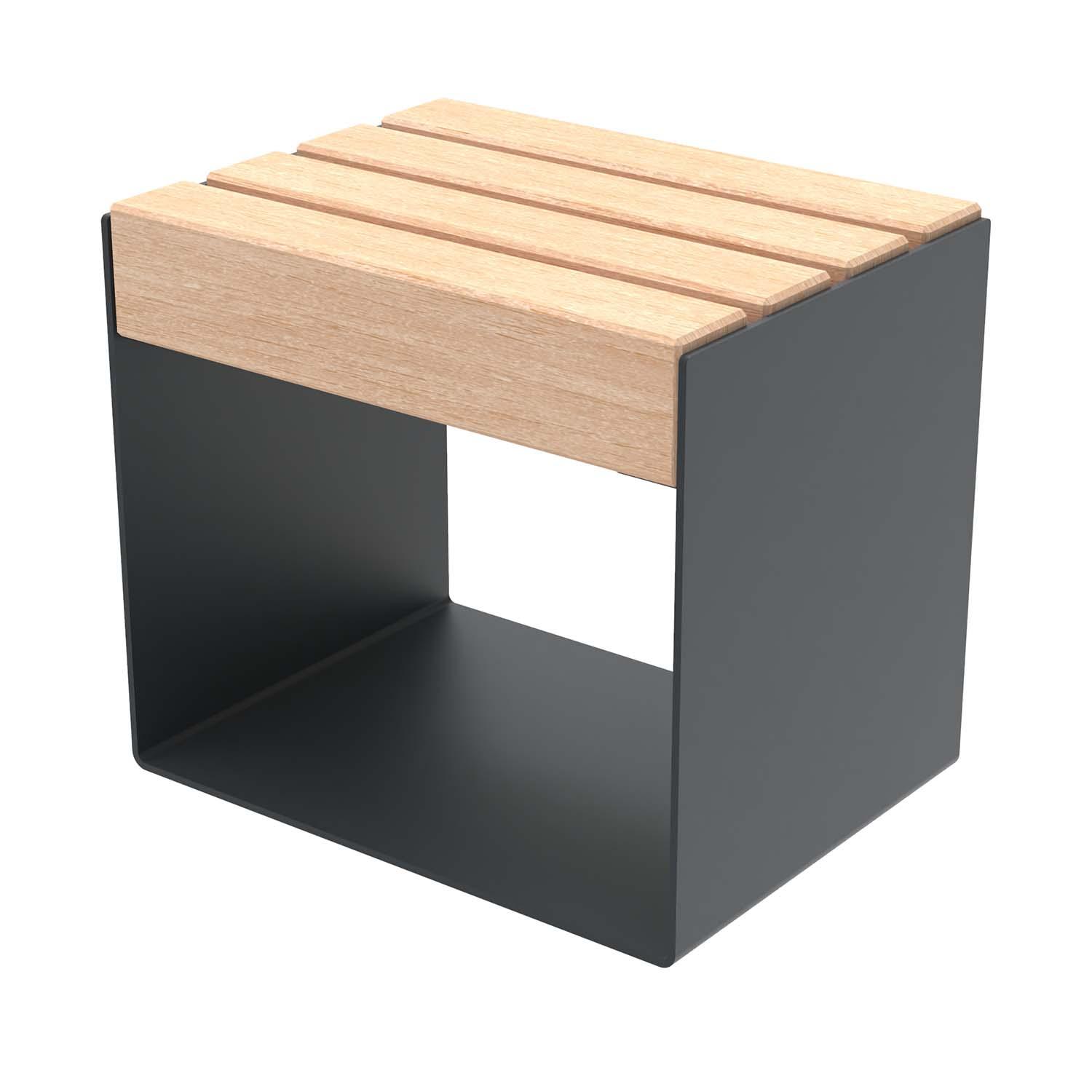 sella Sitzwürfel mit Sitzfläche aus Holz