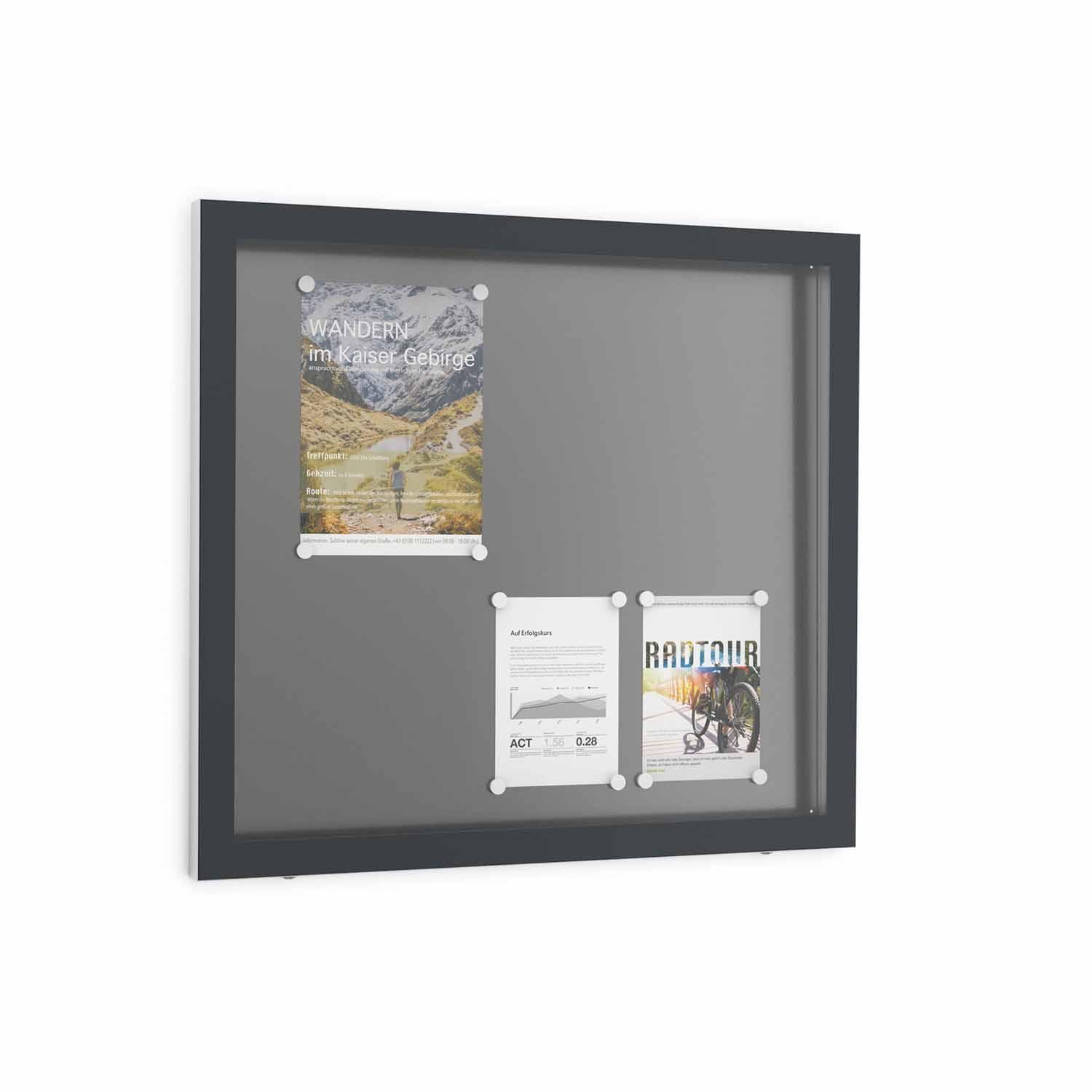 Schaukasten GLASSline aus Aluminium mit moderner Glasfront