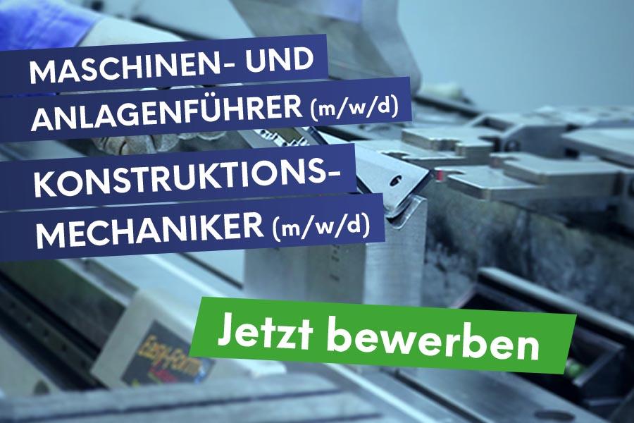 Stellenanzeige Konstruktionsmechaniker Maschinen- und Anlagenführer