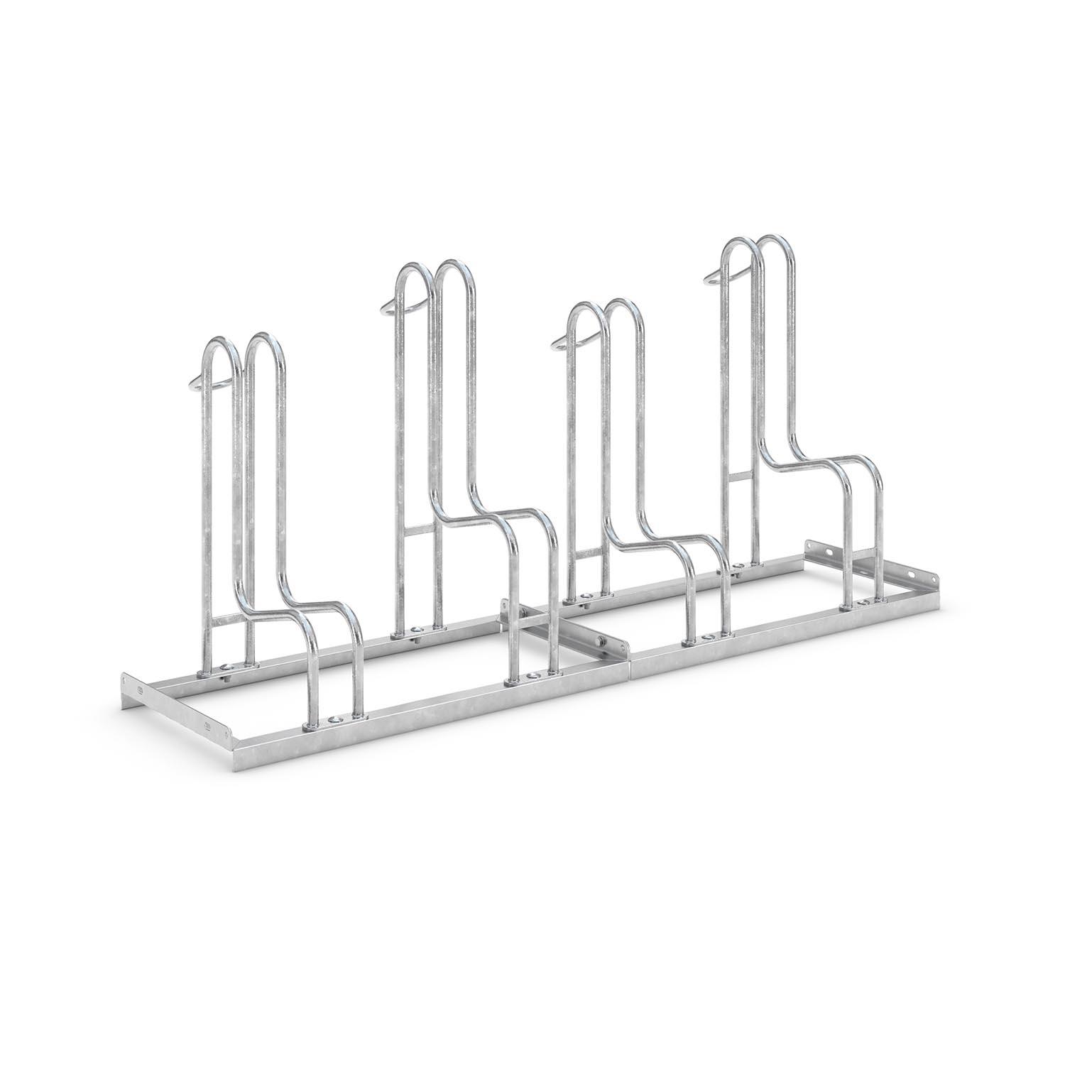 Fahrradparker Standparker 4000 BR (für Fahrräder mit breiten Reifen, Balloon Bikes, Mountainbikes) 4 Radstände