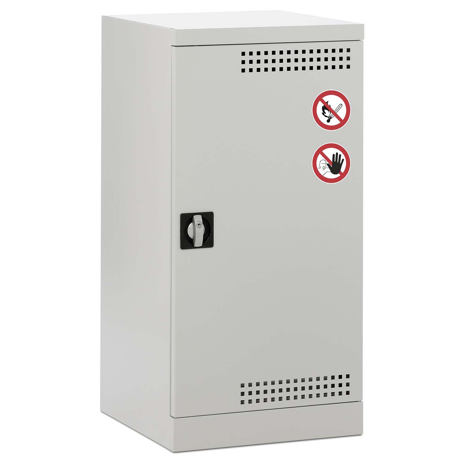 Umweltschrank aus Stahl mit Bodenauffangwanne 30 l und Regalwanne 20 l