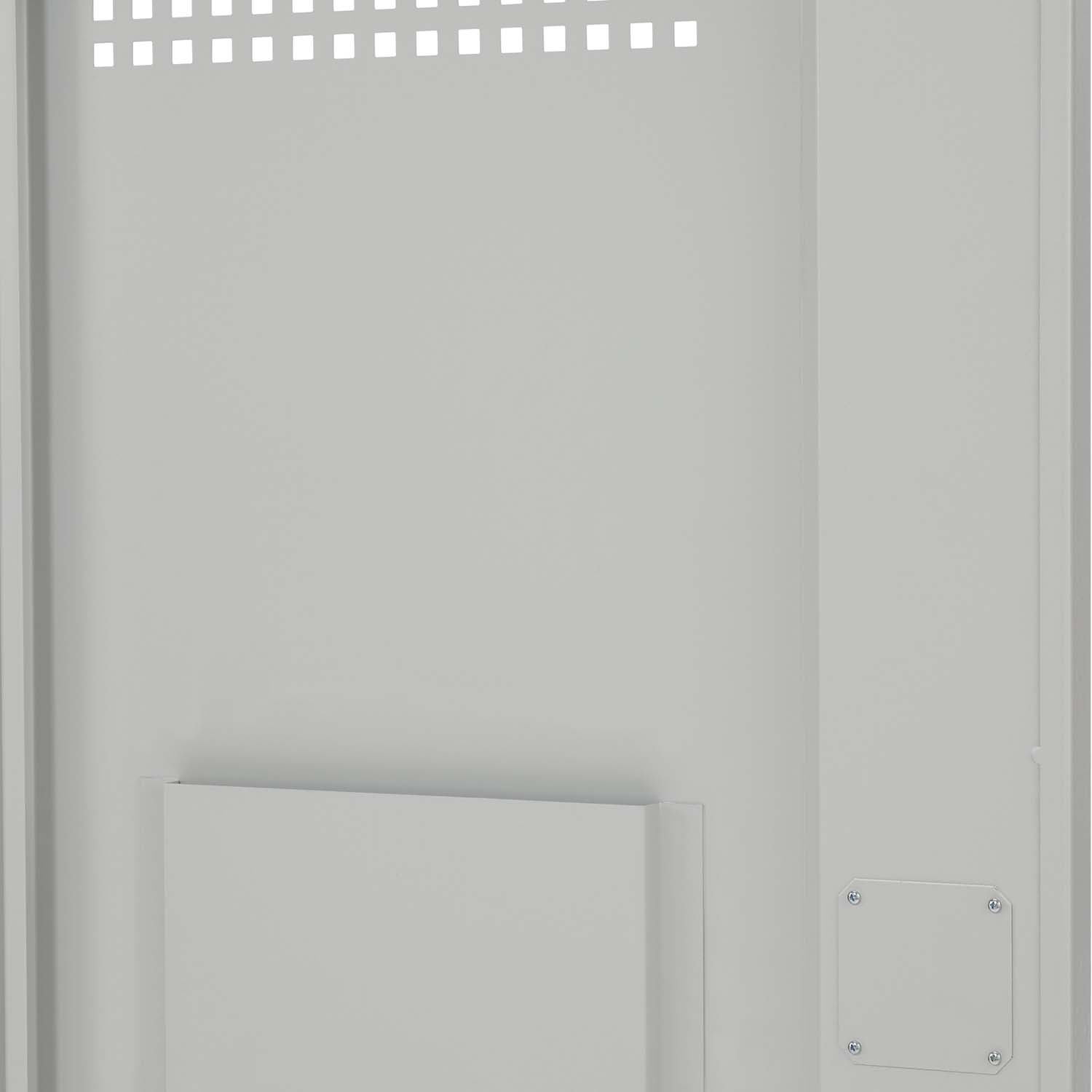 Umweltschrank aus Stahl mit Bodenauffangwanne 30 l und Regalwanne 20 l
