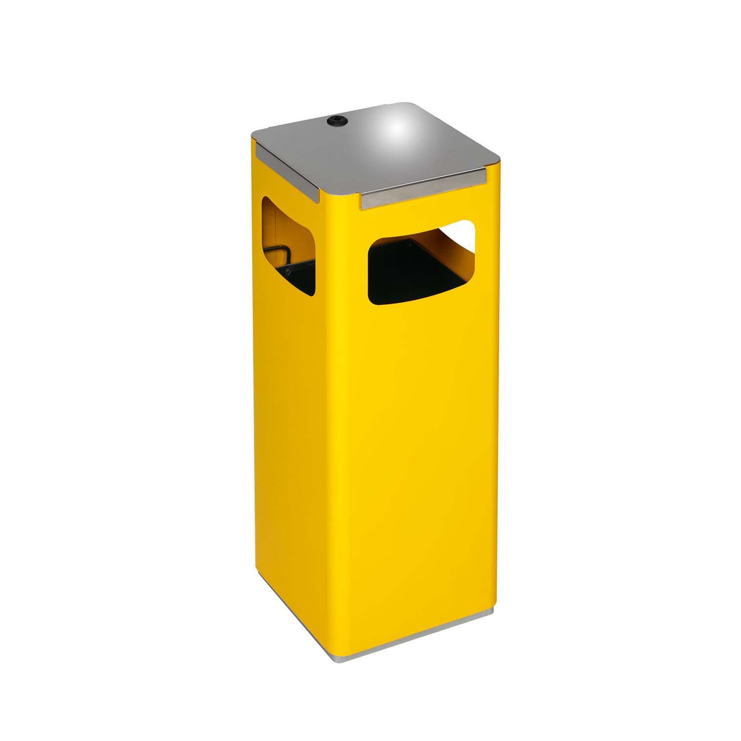 Wertstoffsammelbehälter für Außen, Volumen 22 l, 3 Einwurföffnungen, Edelstahl-Aufsatz Wertstoffsammler Produktbild Wertstoffsammelbehälter für Außen, Volumen 22 l, 3 Einwurföffnungen, Edelstahl-Aufsatz