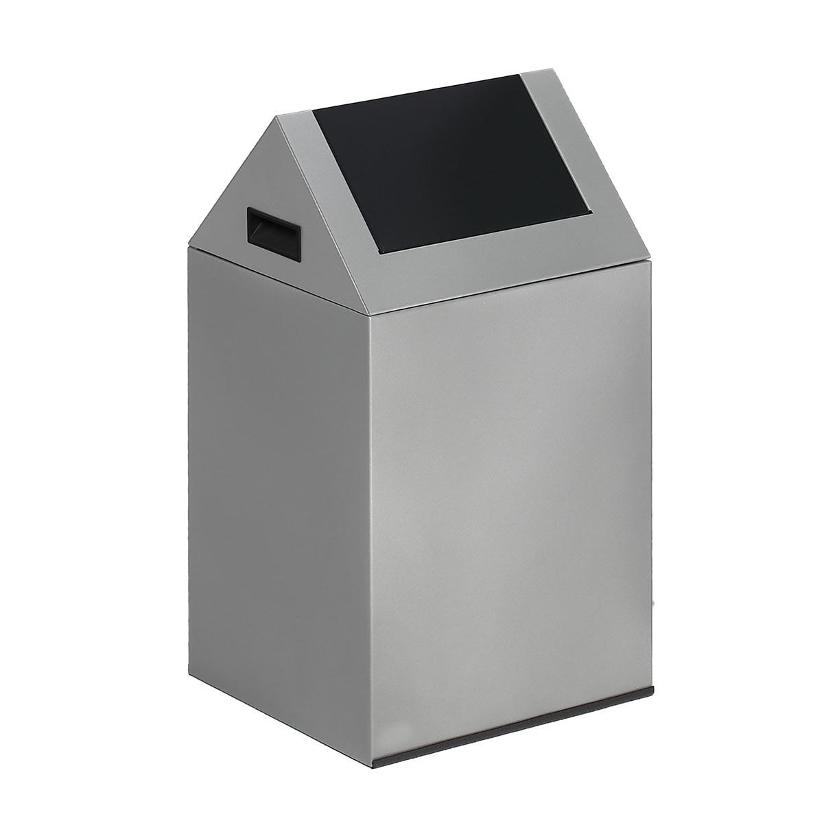 Wertstoffsammelbehälter aus Stahl, Volumen 43 l, selbstlöschend Wertstoffsammler Produktbild Wertstoffsammelbehälter aus Stahl, Volumen 43 l, selbstlöschend