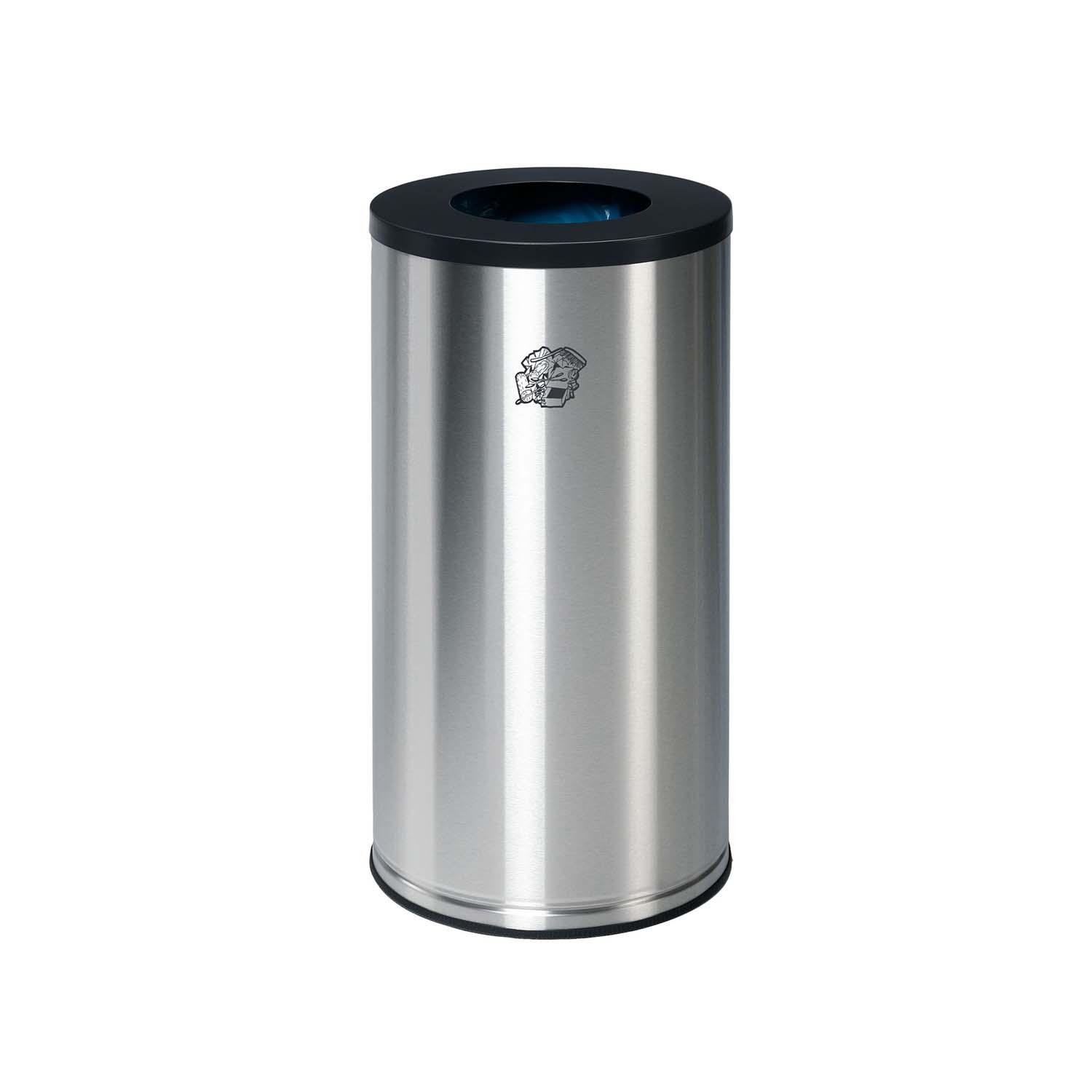 Wertstoffsammelbehälter aus Edelstahl, Volumen 70 l, abnehmbarer Deckel Wertstoffsammler Produktbild Wertstoffsammelbehälter aus Edelstahl, Volumen 70 l, abnehmbarer Deckel