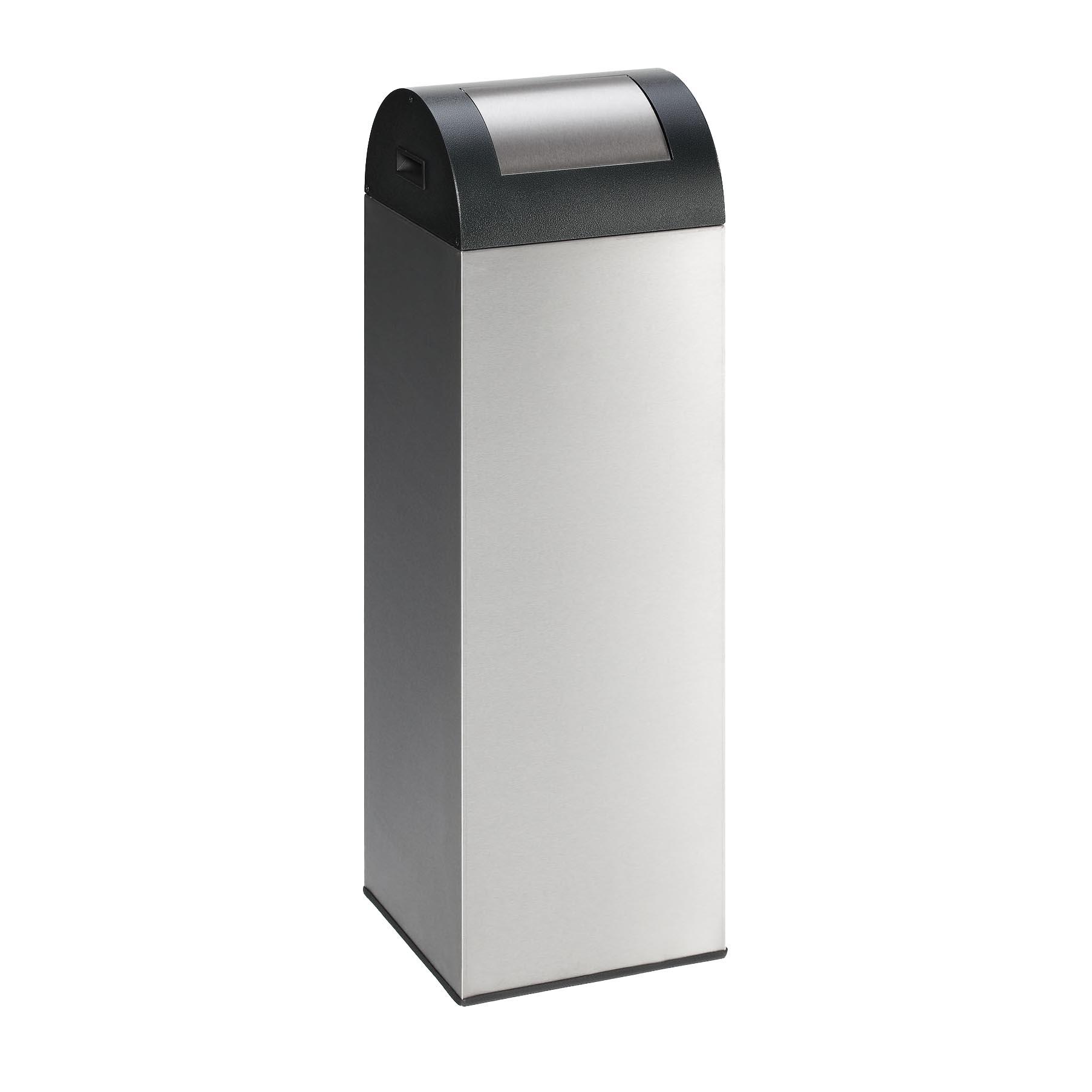 Wertstoffsammelbehälter aus Edelstahl, Volumen 89 l, selbstlöschend