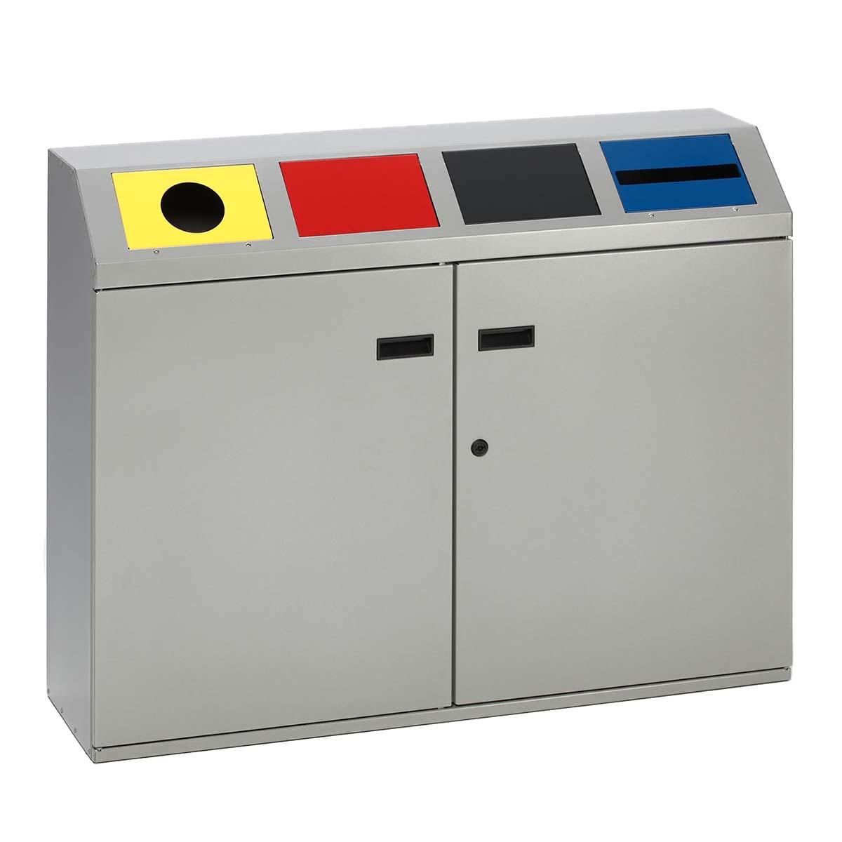 Wertstoffsortierstation, Volumen 4 x 48 l, GS-geprüft