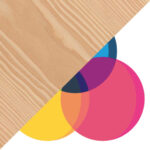 farbbeschichtete Oberfläche Badge Produktkonfigurator und Holz